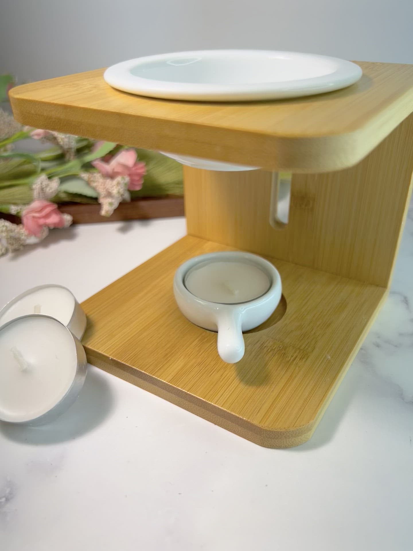 Bamboo Wax Warmer Stand